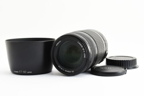 Lente teleobjetivo zoom Canon EF-S 55-250 mm F/4-5,6 IS con capucha [Exc+++] Japón #520 - Imagen 1 de 12