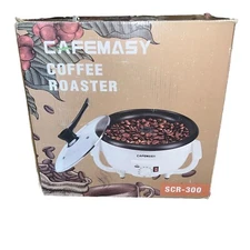 Cafemasy SCR-300 White Black  Electric Coffee Roaster Machine Open Box