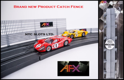 New AFX Catch Fence 8 Piece 14'' Sections Mega G+ Fits AW, HO Slot Car AFX 22054