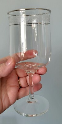 6 Lenox Moonspun Hand Etched 8oz Crystal Wine Glasses Platinum Rims 1980s  USA | eBay