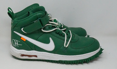 Size 14 - Nike Off-White x Air Force 1 SP Leather Mid Pine Green