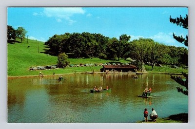 Wheeling WV-West Virginia, Oglebay Park, Schenk Lake, Vintage Souvenir Postcard