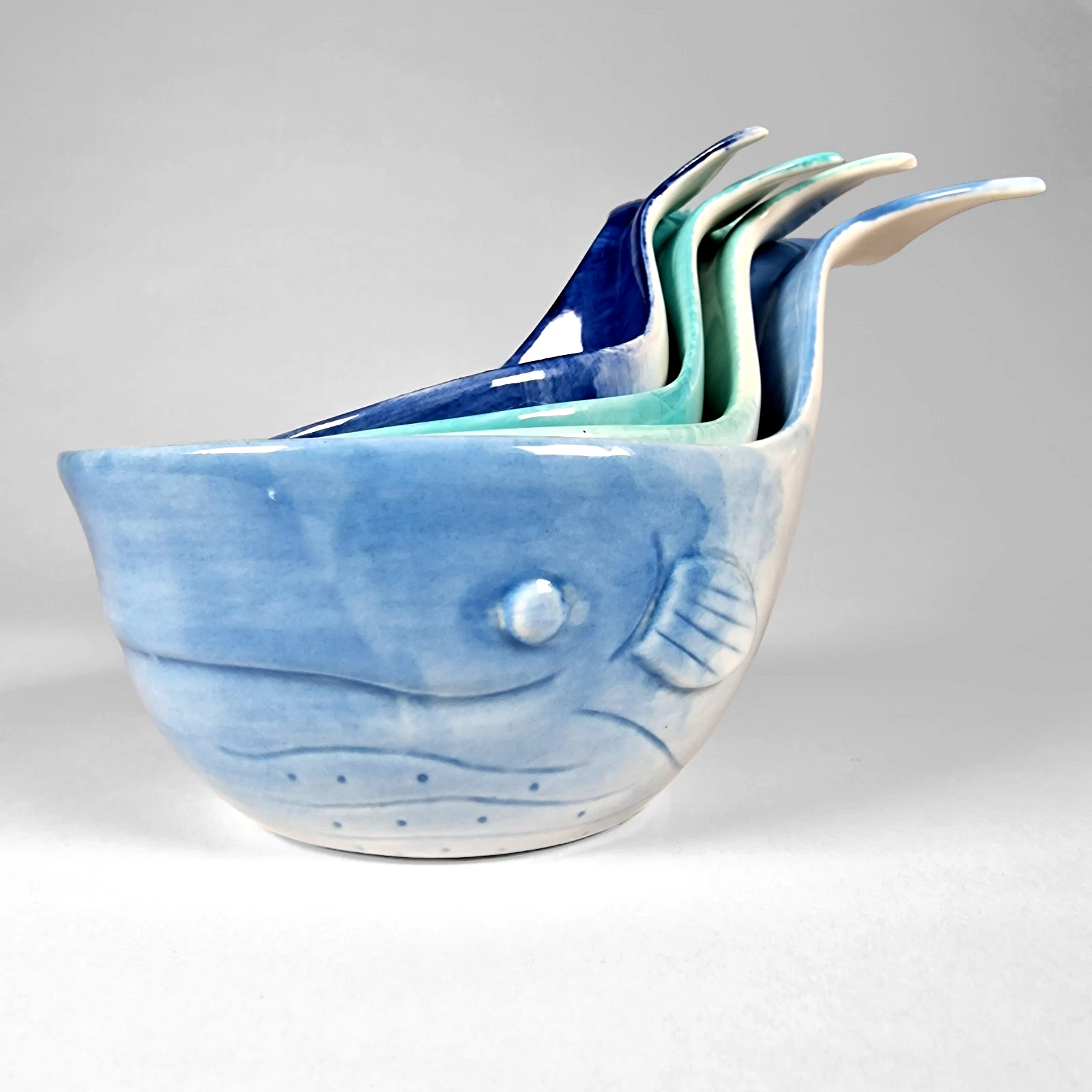 Anthropologie Whale Nesting Measuring Cups Set of 4 Stoneware Coastal Nautical
Opens in a new window