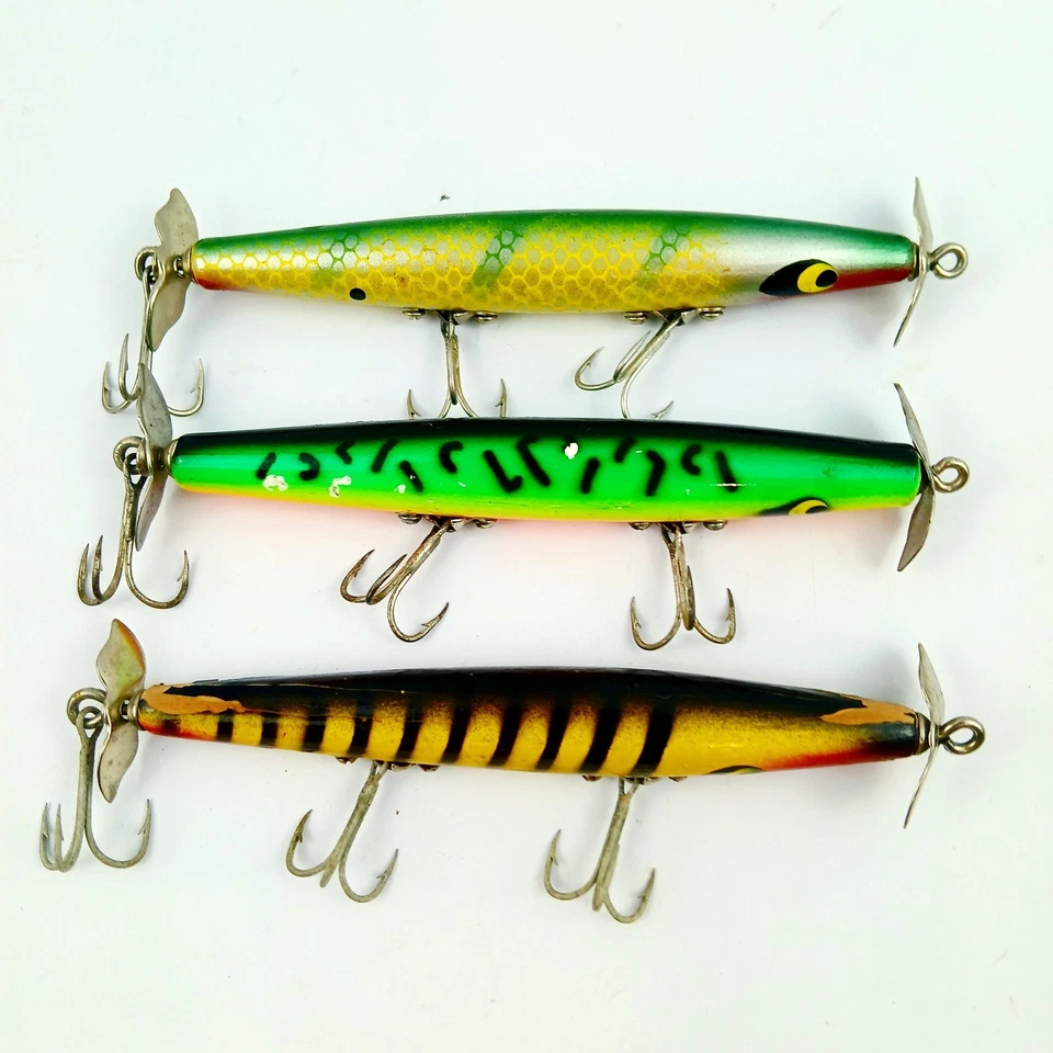 Lote 3 Señuelos Superficie Smithwick DEVILS HORSE De Colección Multicolor 4" Mods BUENO Foto 4 de 4