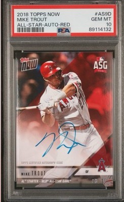 2018 Topps Now Mike Trout All-Star Auto /99 #AS-9A PSA 10