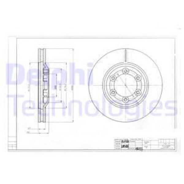 Delphi 2X Bremsscheibe Vorne Ø280 Mm FüR Isuzu D-Max I 8DH 2.5 Ditd 4X4 3.0-image