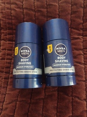 2 NEW Nivea for Men Body Shaving Protective Shave STICK Maximum Hydrate 2.5 Oz