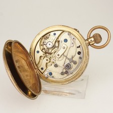 RARE Gold Pl. CHRONOGRAPH Pocket Watch Men's no fusee no duplex no repeater RAR