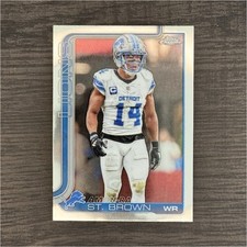 Topps 2025 Chrome Amon-Ra St. Brown Detroit Lions #98 NFL Football Card Base Set