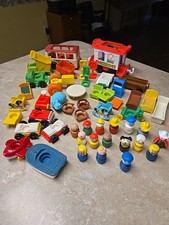 Vintage Fisher-Price Little People 50 Pieces Played With Excessive Inventory 