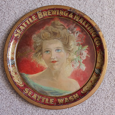 Pre-Prohibition Seattle Brewing & Malting Co. beer tray, Seattle WA