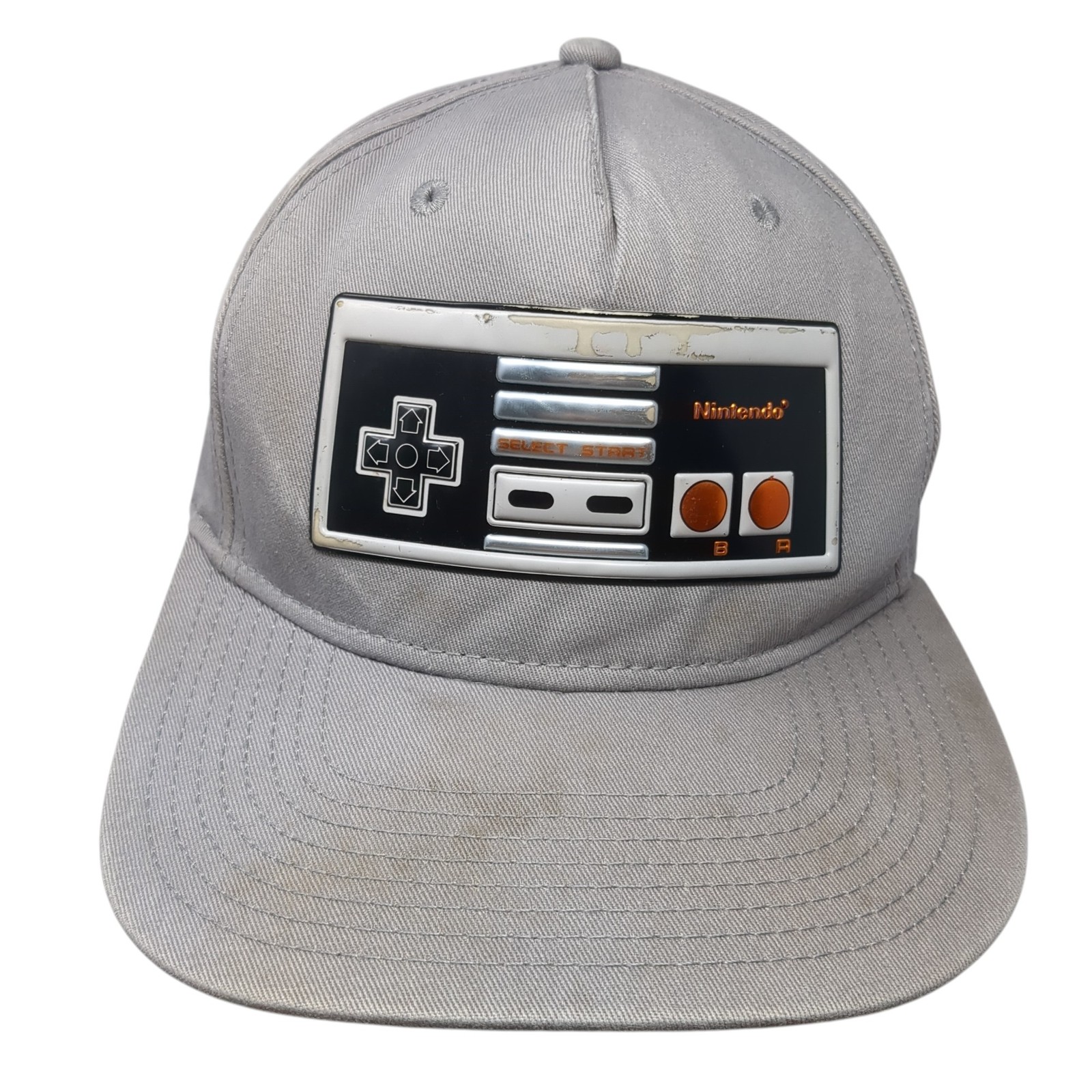 Nintendo Controller Snapback 5 Panel Cap Gray One… - image 1