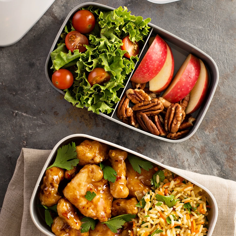 Lunchbox Brotdose Auslaufsicher Bento-Box Brotzeit-Dose aus Edelstahl mit Fächer - Bild 3 von 4