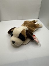Ty Bernie the St. Bernard Beanie Baby 1996 Ori. w/ Swing Tag Protector& Case