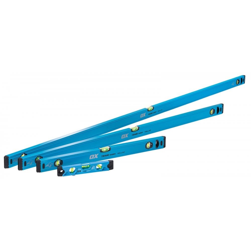 OX Trade 4 Piece Spirit Level Set 600/1200/1800/2300mm - Blue (OX-T500404) - Image 5
