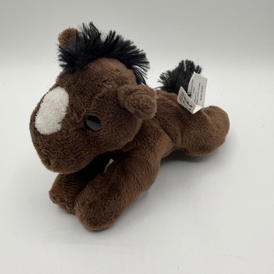 The Petting Zoo Horse Plush Brown Black Mane 6  Stuffed Animal Toy