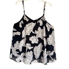 Torrid Sophie Black Floral Chiffon Camisole Tank Top Size 0X
