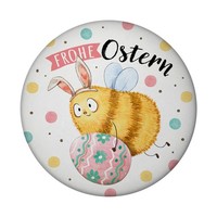 Pummel Biene Magnet Rund Mit Spruch Frohe Ostern