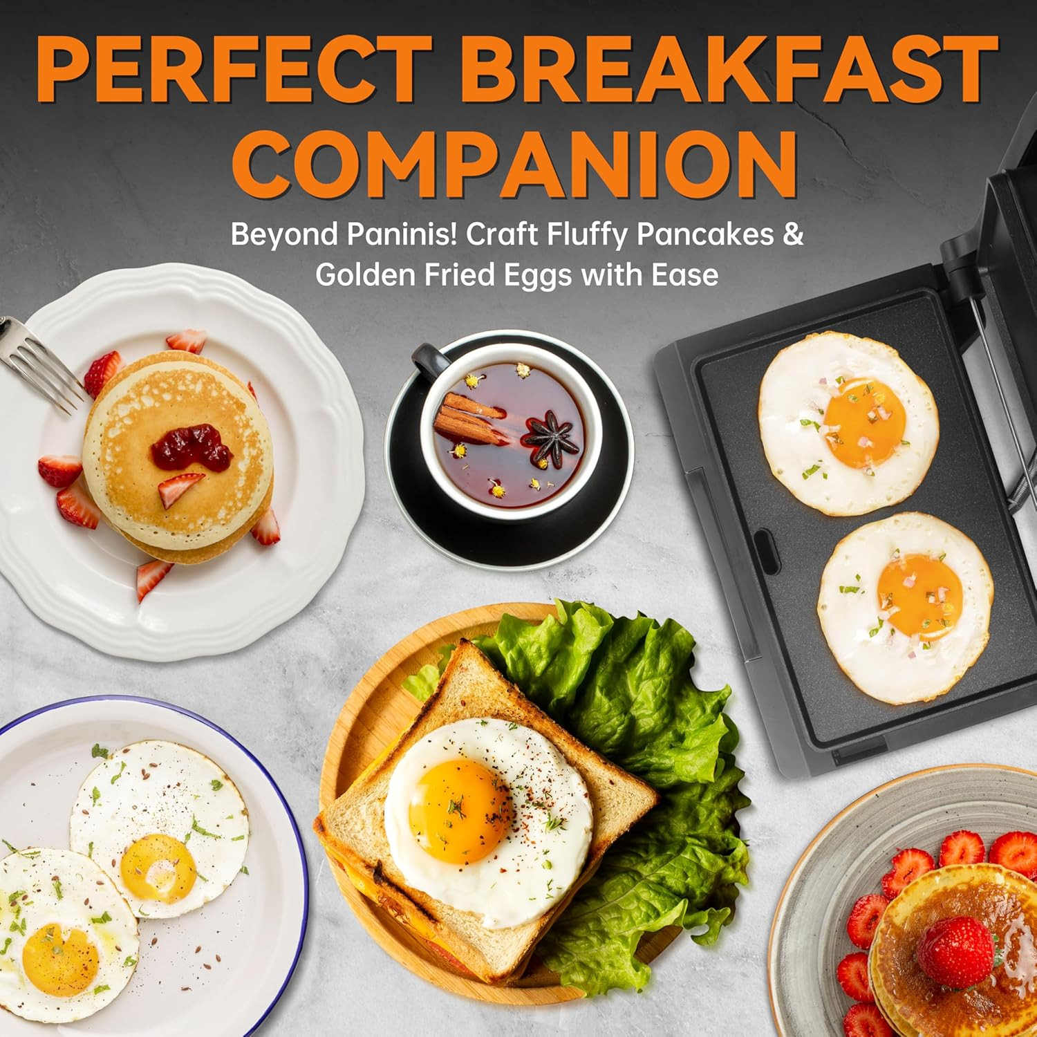 Mini Panini Press Electric Griddle 2 Slices of Panini Grill Press Sandwich Press