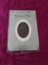 Christian Dior Tailorette Brown Size 3 Pinstripe Texture Sandalfoot Pantyhose