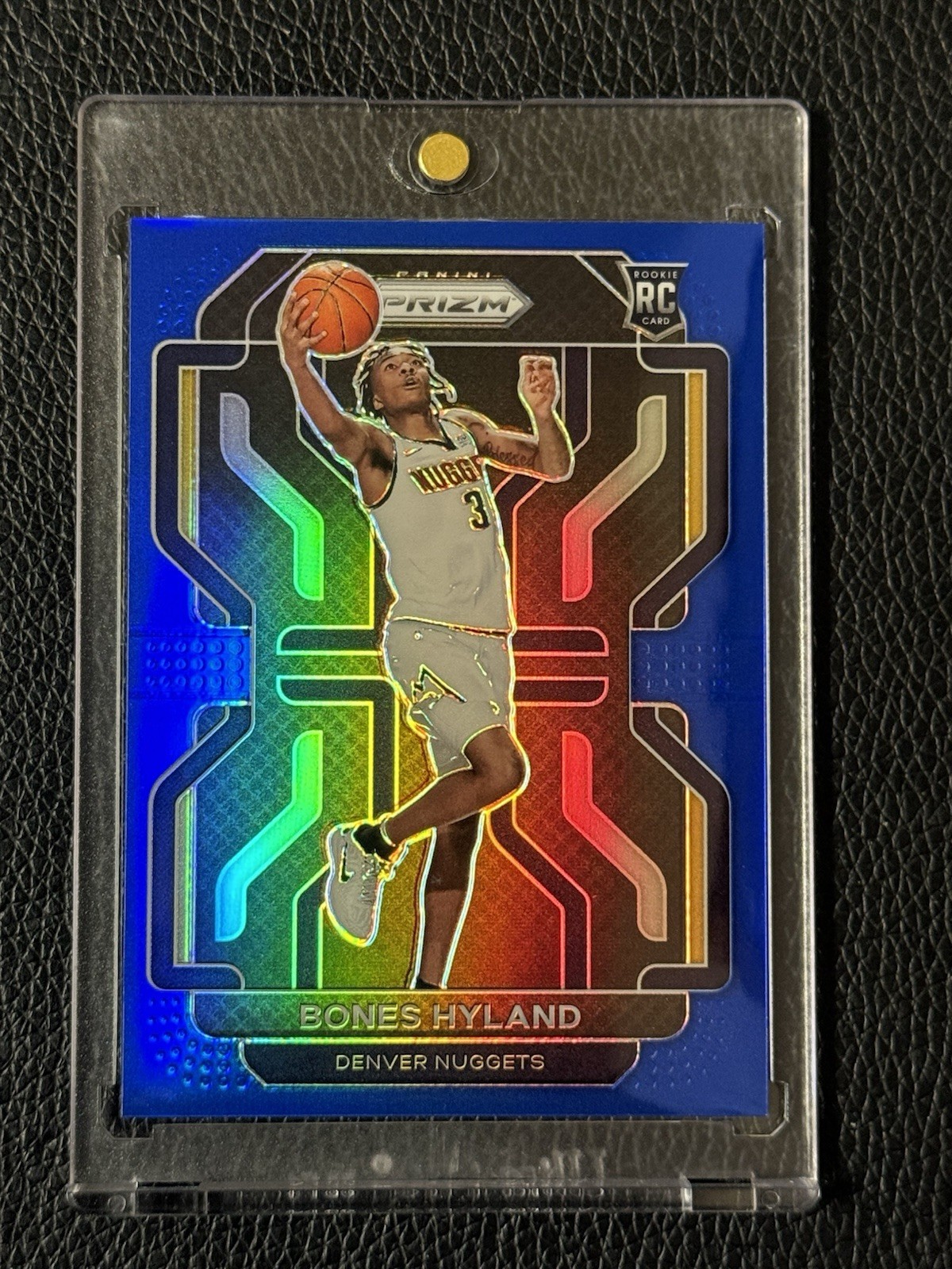 2021-22 Panini Prizm Bones Hyland Blue Prizm Rookie /199 #302 Denver Nuggets