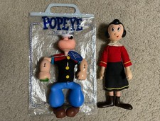 Vintage POPEYE & OLIVE OYL oil R. DAKIN Figure sailor King Features bag Lot of 2