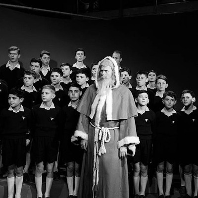 Jacques Angelvin in Santa Claus Petits Chanteurs a la Croix de Boi- Old Photo