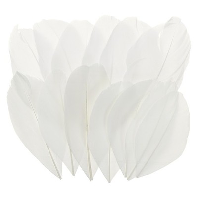 150 Pcs White Craft Goose Feathers 2-3.1 Inch Feathers Bulk for Crafting