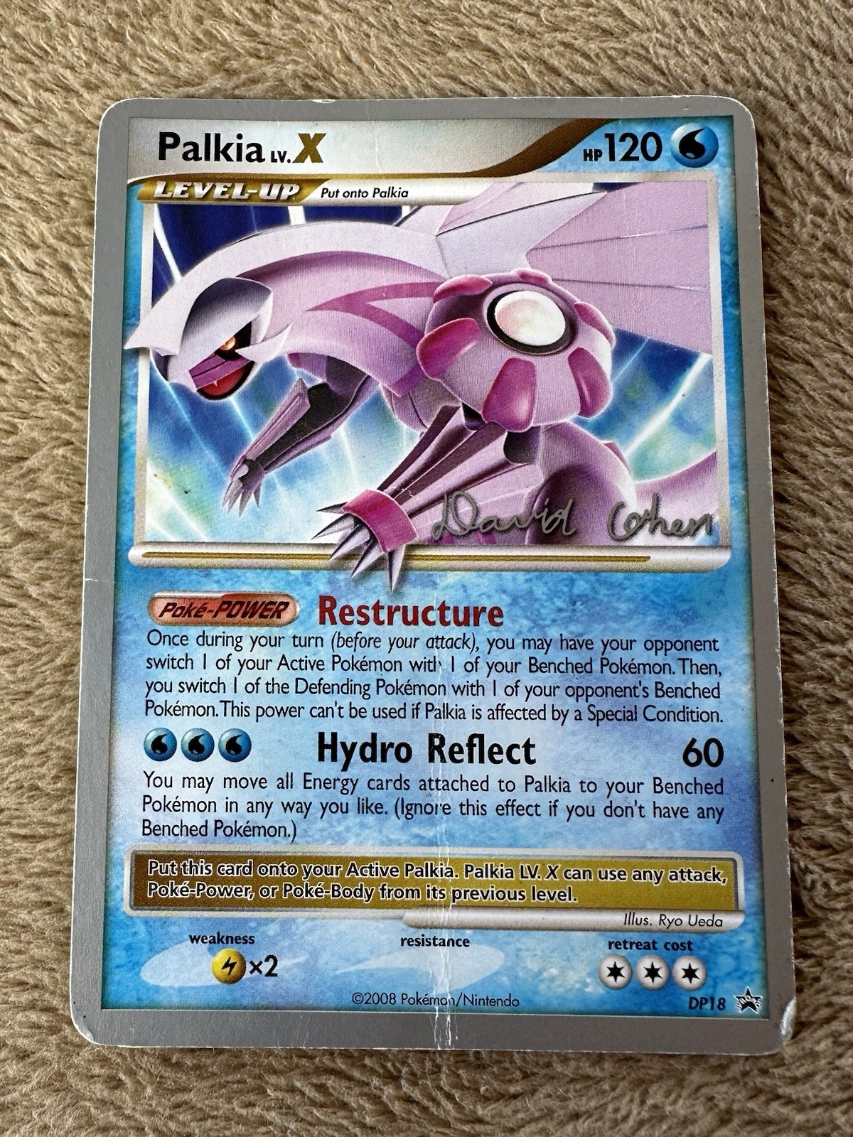 2009 Pokémon World Championship Deck Palkia Lv.X Black Star Promo DP18 HP Cohen