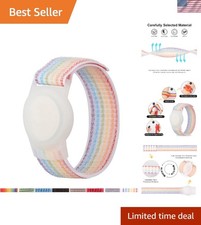 Adjustable Light-Rainbow Kids GPS Tracker Band - Perfect AirTag Protective Case