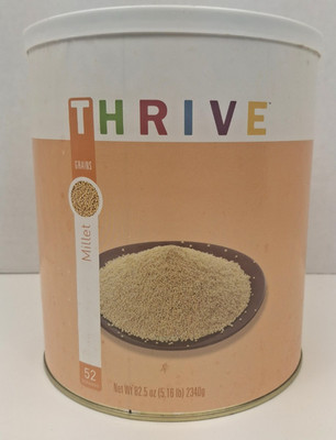 Thrive Life Freeze Dried Food Millet Grains Large #10 Can Good Until 2040