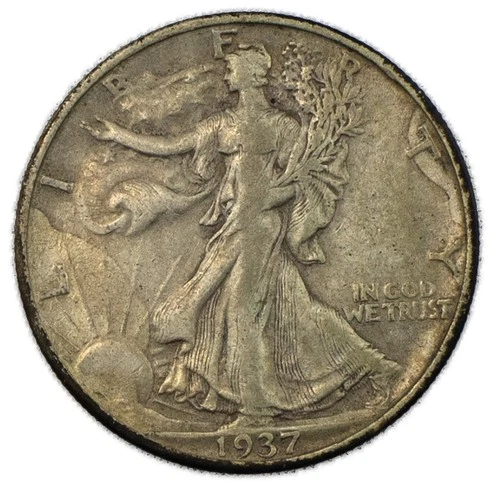1937 S Walking Liberty Half Dollar 50C Silver XF Extremely Fine ~ Sharp!