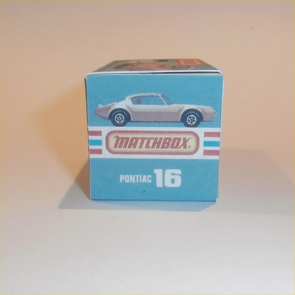 Matchbox Lesney Superfast 16 g Pontiac Firebird Trans Am K Style Repro Box - Image 3 of 4