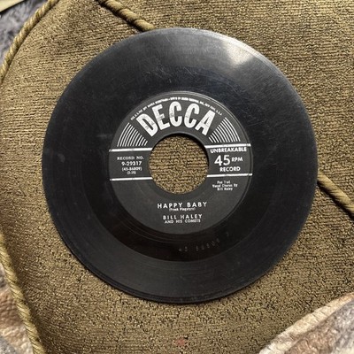 45 RPM Single---  BILL HALEY AND HIS COMETS:   Happy Baby + Dim, Dim The Lights