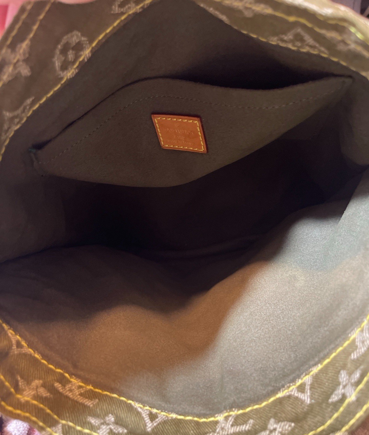 Green Monogram Flat Shopper Tote - image 4