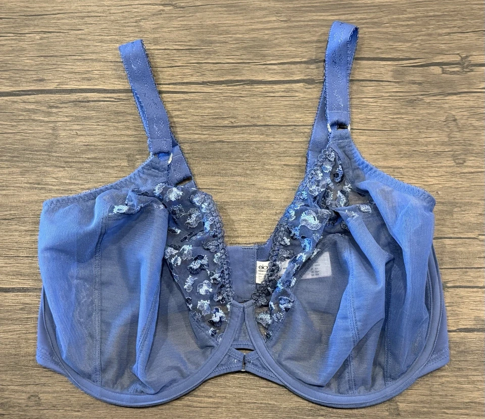 Elomi Namrah Bandless Plunge Bra Women's 38K Stone Wash Stretch Underwire - Image 4 of 4