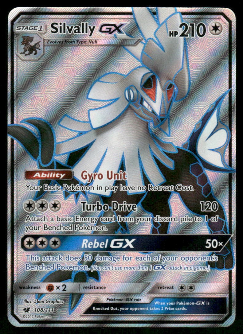Silvally GX (Full Art) 108/111 Ultra Rare Holo NM Pokemon SM - Crimson Invasion