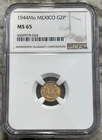 Photo of a 1944 Mexico 2 Pesos Gold from an eBay listing that sold on Jun 19, 2026