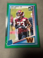 2025 Panini Trey Amos Donruss Green Press Proof Washington Commanders NFL