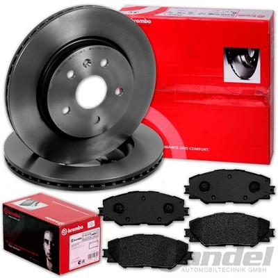 brembo BREMSSCHEIBEN + BELÄGE VORNE passend für TOYOTA RAV 4 + AURIS E15 E18