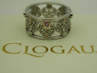 Clogau Sterling Silver & 9ct Rose Gold Bohemia Pink Sapphire Ring RP £149 size O