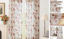 Crushed Sheer Curtains 84 Inches Long 2 42"W x 84"L Pack of 2 Multi Color