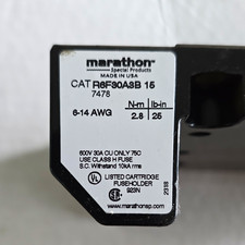 Marathon R6F30A3B 3-Pole Cartridge Fuse Holder, 30A 600V AC, UL Listed