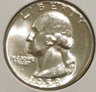 Silver Quarter - Washington - 1958 (UNC from fresh roll.  Spotty.) [906]