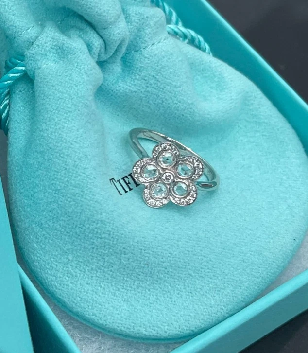 tiffany flower ring products for sale | eBay