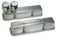 Moroso For Chevrolet Small Block Valve Cover - 1 Cover W2 Breathers At Front -