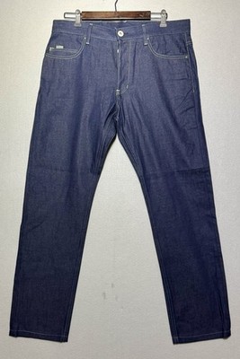 G-Star Men's Raw Triple A Straight Fit Jeans Blue Denim, Button Fly Size 34x32