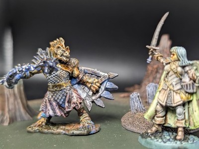 Well painted gnoll warlord Reaper d&d miniature mork borg