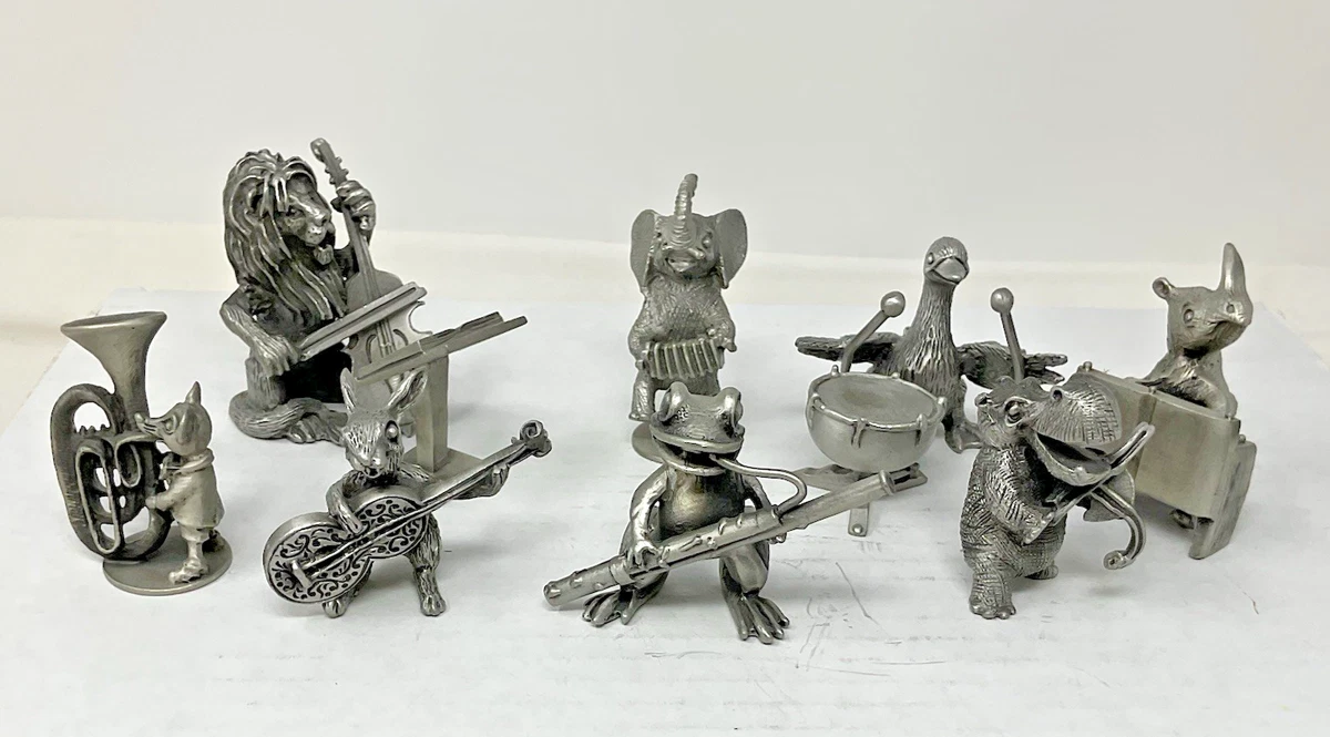 Hudson Pewter Animal Orchestra In Collectible Animal Figurines for