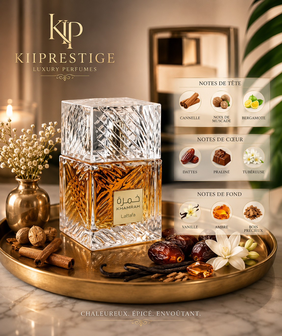 Khamrah Lattafa 100ml Eau de Parfum oriental mixte